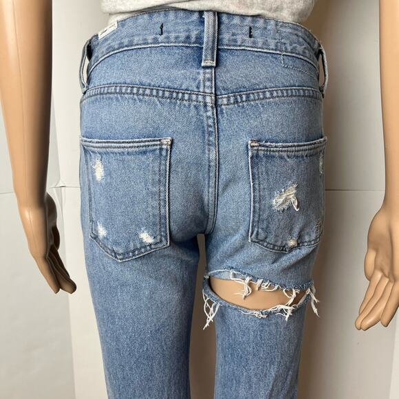 Lovers + Friends Ezra Skinny Distressed Boyfriend Jeans Light Wash - Picture 7 of 11